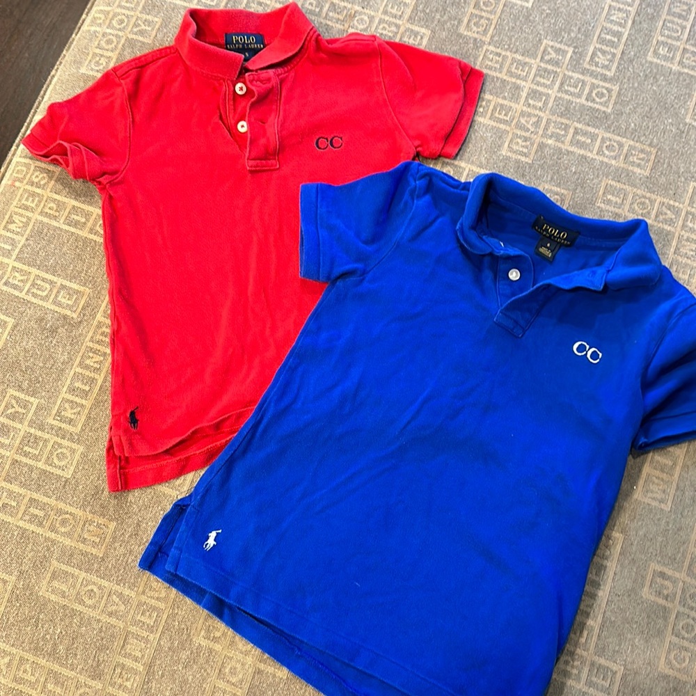 2 Ralph Lauren Polo shirts with CC embroidered